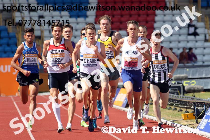 Mens 1500 metres, Sainsbury's British Champs, Alexander Stadium, Birmingham. Photo: David T. Hewitson/Sprts for All Pics
